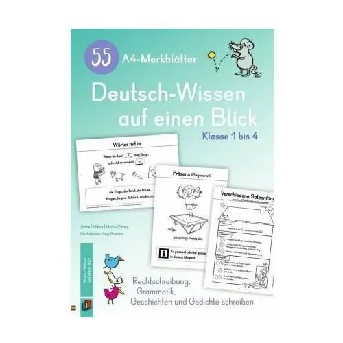 55 A4-Merkblätter Deutsch-Wissen auf einen Blick - Klasse 1 bis 4