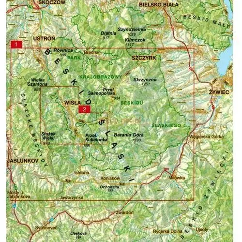 Mapa turystyczna - Wisła i okolice WIT - Praca zbiorowa