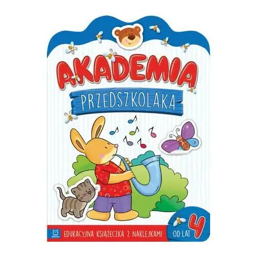 Akademia przedszkolaka od 4 lat. edukacyjna książeczka z naklejkami Aksjomat