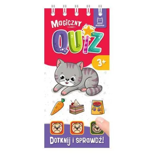 Magiczny quiz z kotkiem. Dotknij i sprawdź. Magiczny quiz