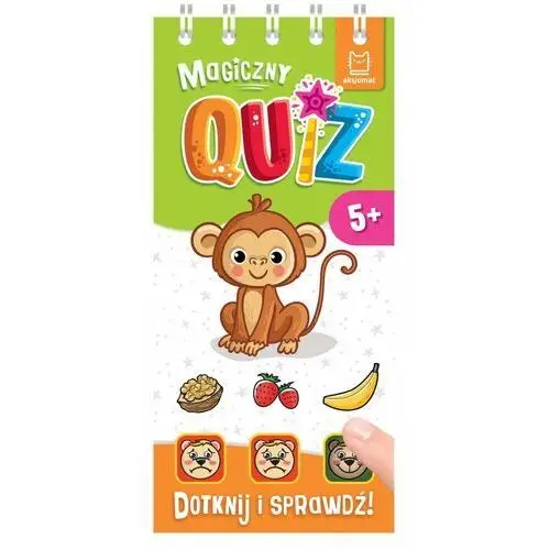 Magiczny quiz z małpką. dotknij i sprawdź! 5+, AKS734-7