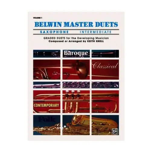 Alfred music publishing Belwin master duets (saxophone), vol 1: intermediate