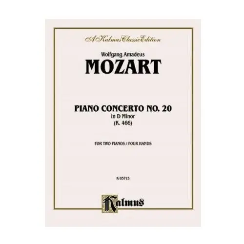 Piano concerto no. 20 in d minor, k. 466 Alfred music publishing