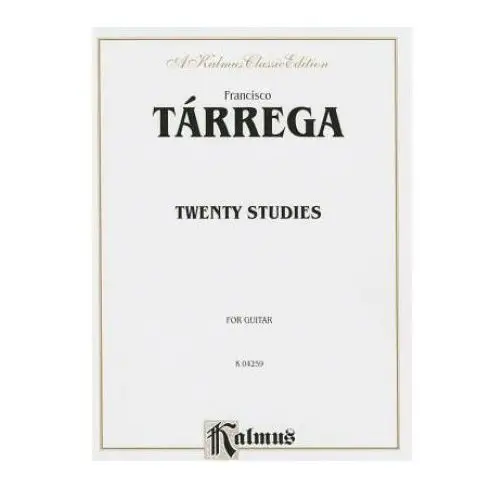 Alfred music publishing Tarrega twenty studies for gtr