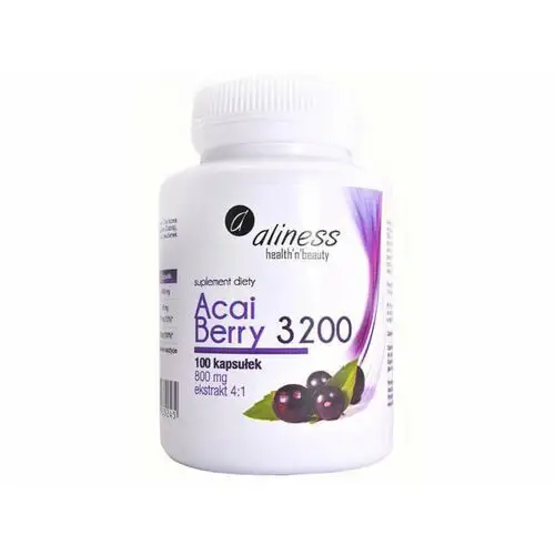 Aliness, Spalacz tłuszczu, Acai Berry 3200, 100 kapsułek