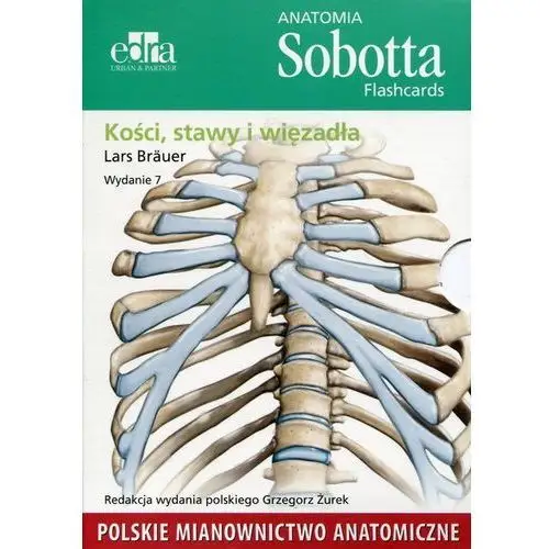 Anatomia Sobotta Flashcards Kości stawy i więzadła. Polskie mianownictwo anatomiczne - Brauer Lars - książka