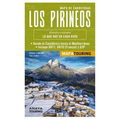 Mapa de los pirineos 1:340.000 - (desplegable) Anaya touring