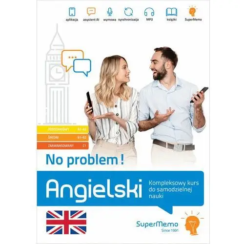 Angielski. No problem! Kompleksowy kurs do samodzielnej nauki (poziom A1-C1)