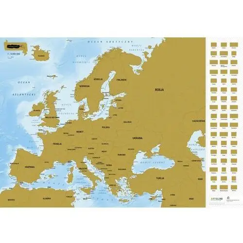 Artglob Mapa zdrapka europa 1:9 000 000