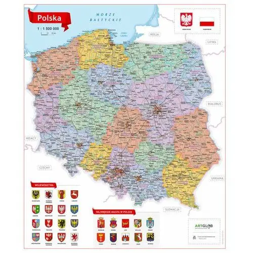 ArtGlob, Polska - mapa zdrapka na podkładzie 1:1 500 000