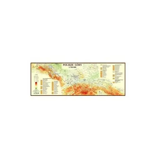 ArtGlob, Polskie góry - mapa zdrapka na podkładzie 1:700 000