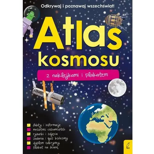 Atlas kosmosu z naklejkami i plakatem