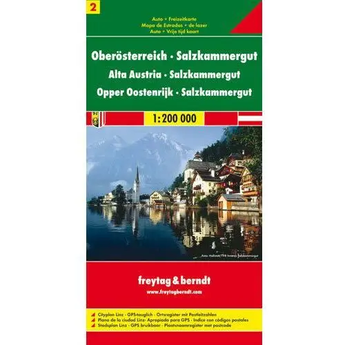 Austria. Część 2. Górna Austria, Salzkammergut. Mapa 1:200 000