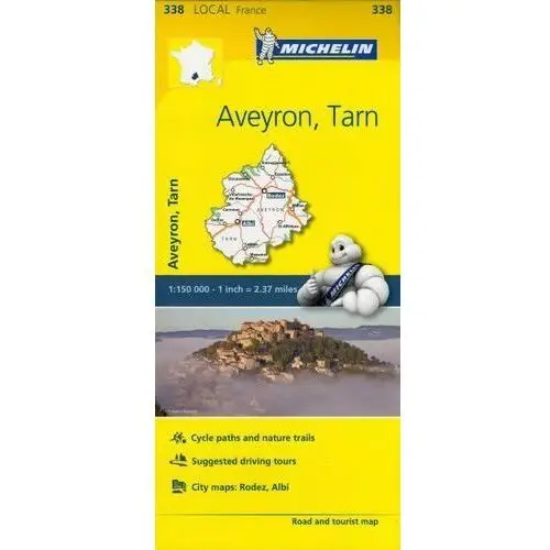 Aveyron, Tarn. Mapa 1:150 000