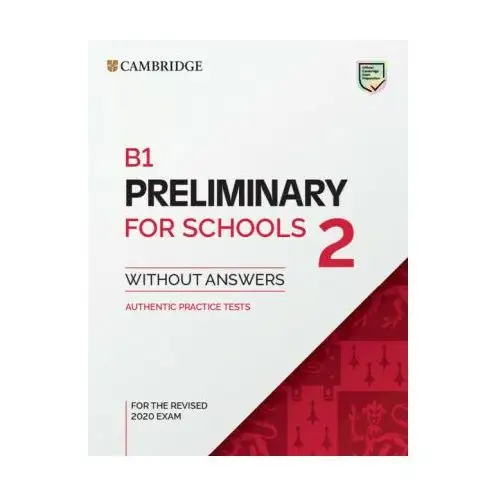 B1 preliminary for schools 2 student's book without answers Cambridge university press