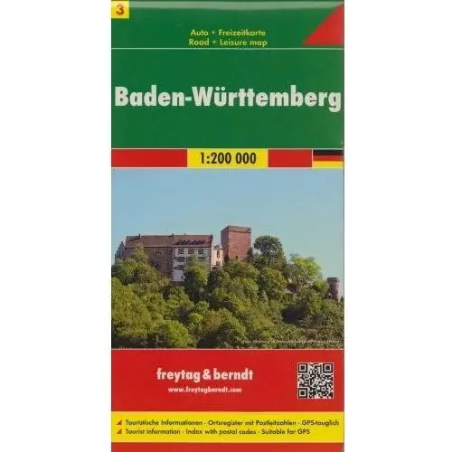 Badenia-Wirtembergia. Mapa samochodowa 1:200 000