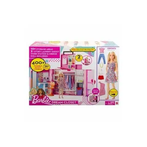 Barbie Garderoba Zestaw + Lalka
