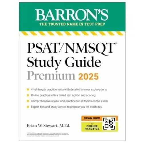 Barron's Test Prep, PSAT/NMSQT Premium Study Guide: 2025: 2 Practice Tests + Comprehensive Review + 200 Online Drills