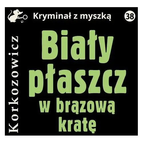 Biały płaszcz w brązową kratę