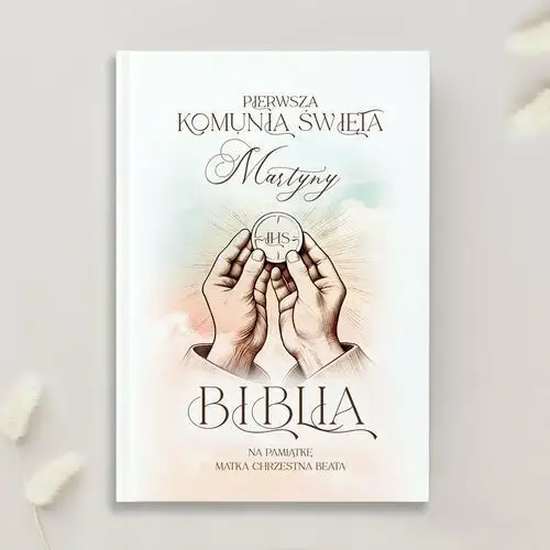 BIBLIA Exclusive Personalizowana Pamiątka Z Komunii Świętej