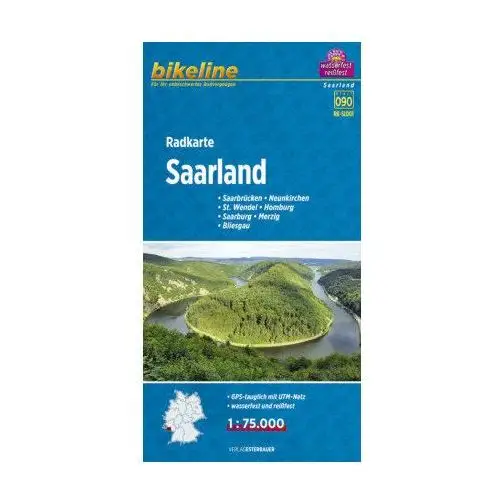 Bikeline Radkarte Deutschland Saarland 1: 75 000