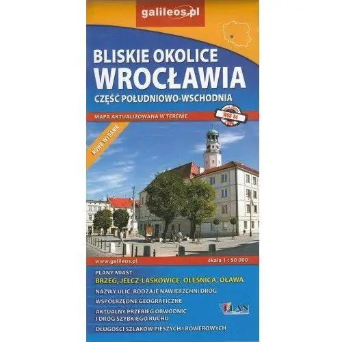 Bliskie okolice Wrocławia. Część południowo - wschodnia. Mapa 1:50 000