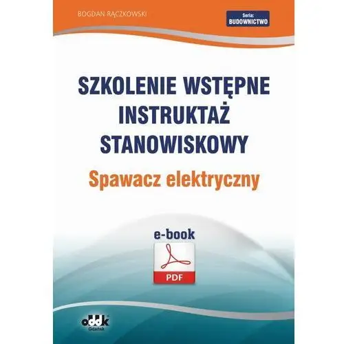 Szkolenie wstępne instruktaż stanowiskowy spawacz elektryczny Bogdan rączkowski