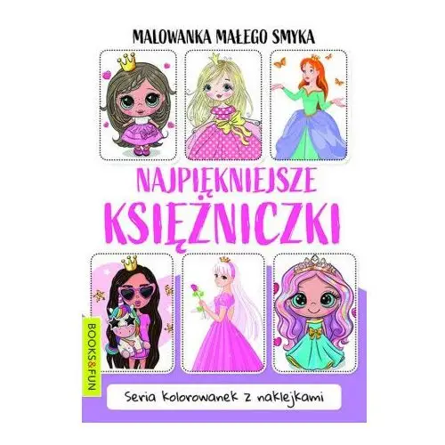 Books and fun Malowanka małego smyka. najpięknieszke księżniczki