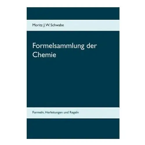 Books on demand Formelsammlung der chemie