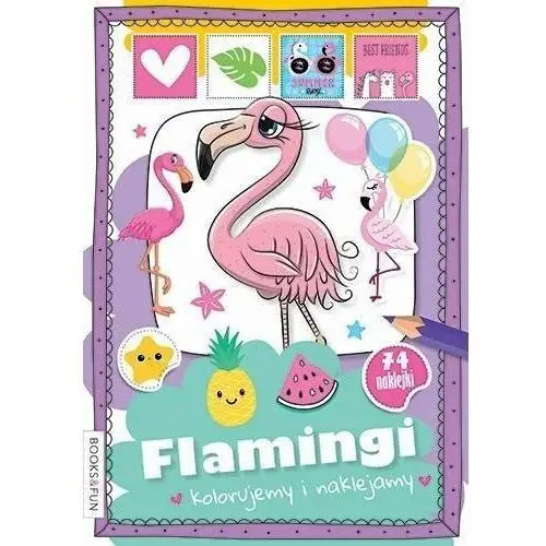 Flamingi. kolorujemy i naklejamy