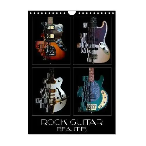 Rock Guitar Beauties (Wall Calendar 2024 DIN A4 portrait), CALVENDO 12 Month Wall Calendar