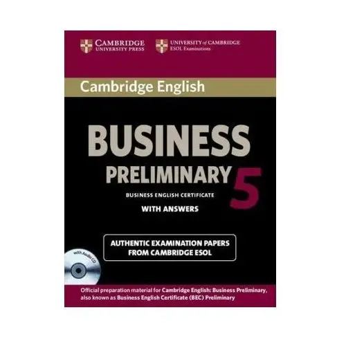 Cambridge English Business 5 Preliminary Self-study Pack