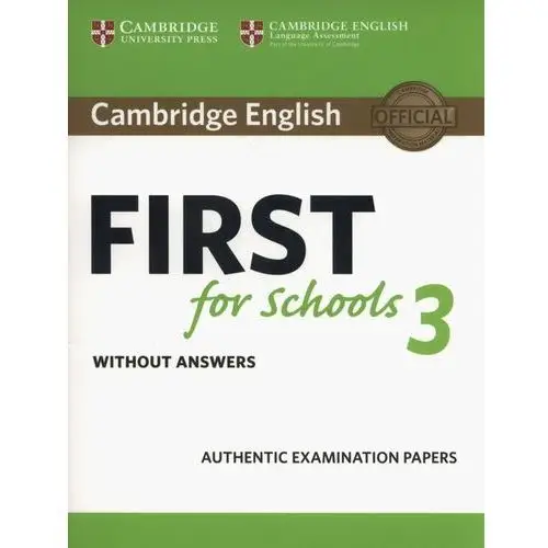 Cambridge english first for schools 3 student's book without answers Cambridge university press