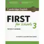 Cambridge university press Cambridge english first for schools 3 student's book without answers Sklep on-line