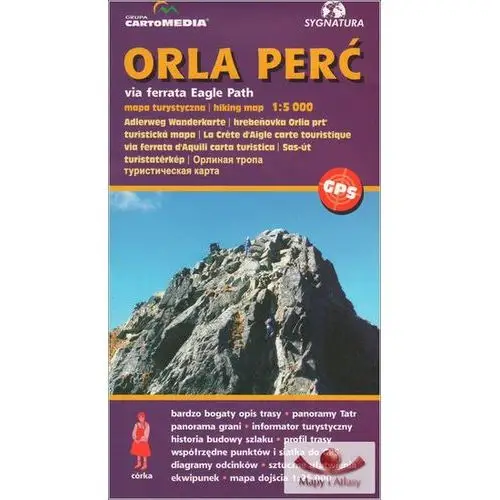 Cartomedia Orla perć via ferrata mapa turystyczna 1:5 000 2