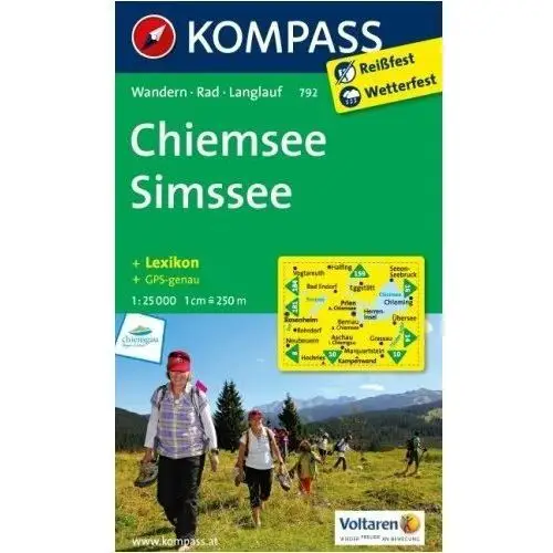 Chiemsee, Simssee. Mapa 1:25 000