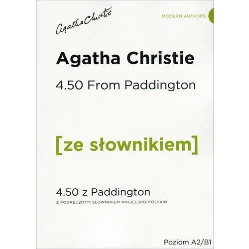 Christie agatha 4.50 from paddington - 4.50 z paddington z podręcznym słownikiem angielsko-polskim poziom a2/b1