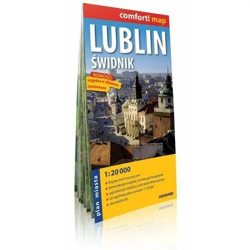 Comfort!map plan miasta lublin, świdnik 1:20 000