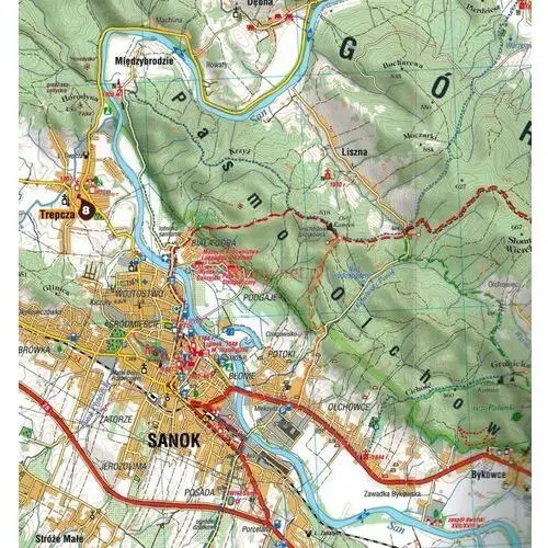 Compass Cichy memoriał. mapa bieszczadzkich murali arkadiusza andrejkowa 1:55 000