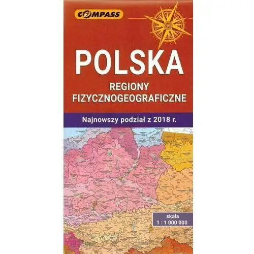 Mapa polska regiony fizycznogeograficzne 1:1 000 000 Compass