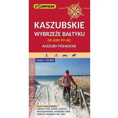 Mapa turystyczna kaszubskie wybrzeże bałtyku. kaszuby północne 1:55 000 Compass sp z o.o