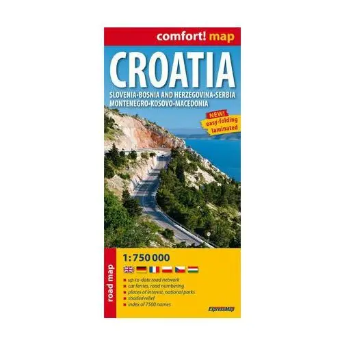 Croatia. Mapa 1:750 000