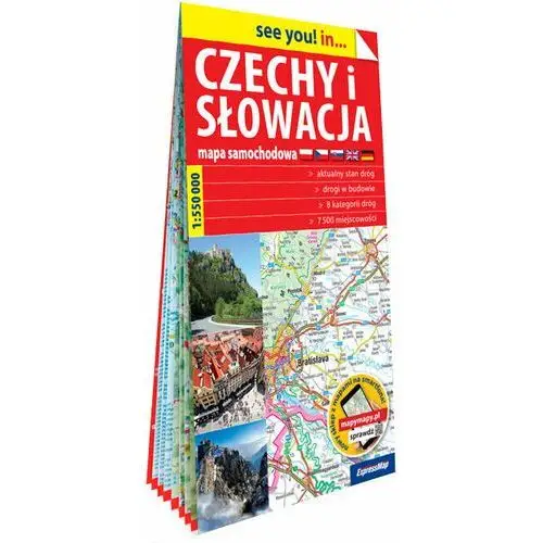 Czechy i Słowacja. Mapa samochodowa 1:550 000Czechy i Słowacja papierowa mapa samochodowa 1:550 000