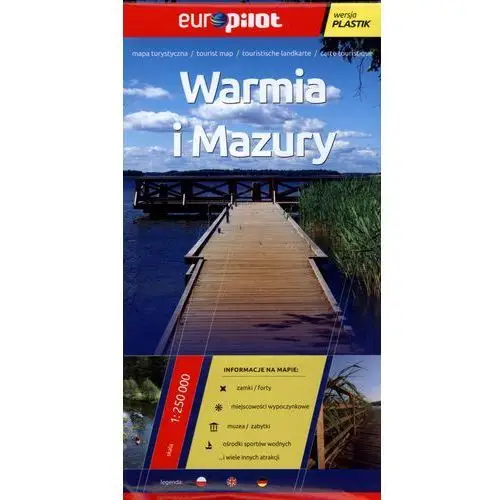 Warmia i Mazury. Foliowana mapa turystyczna w skali 1:250 000