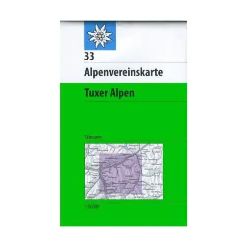 DAV Alpenvereinskarte 33 Tuxer Alpen 1: 50 000 Skirouten