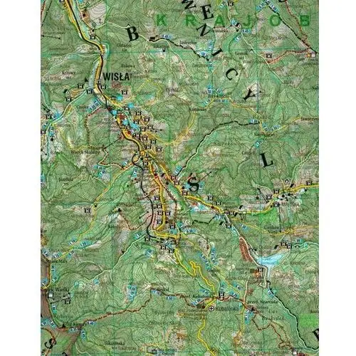 Beskid śląski i żywiecki. mapa turystyczna 1:75000. plastik
