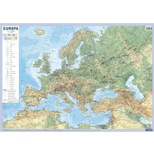 Europa mapa fizyczno-polityczna ścienna Demart