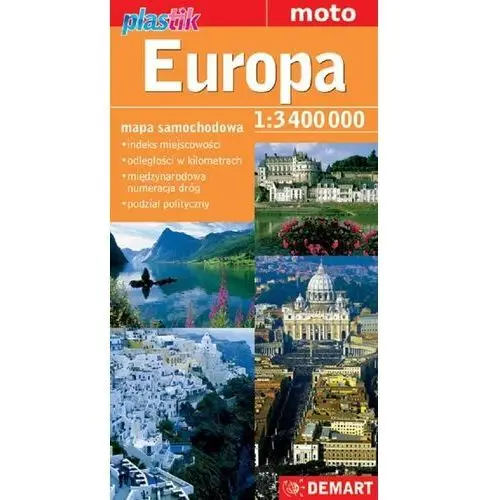 Europa mapa samochodowa 1:3400 000 Demart