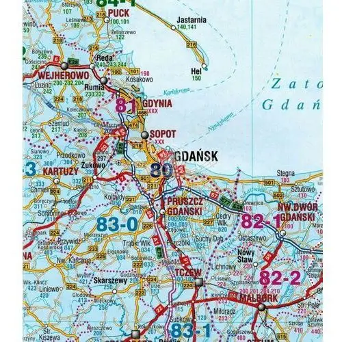 Mapa samochodowa - Polska 1:750 000 kody pocztowe, 13213