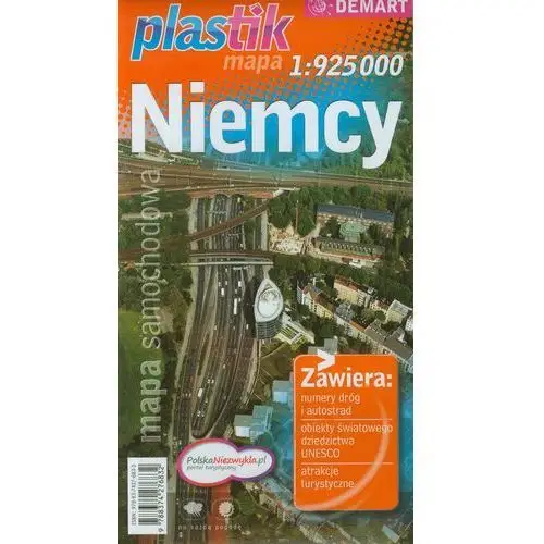 Demart Niemcy plastic mapa samochodowa 1:925 000